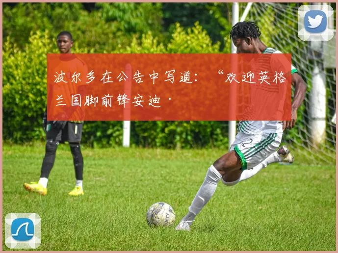 波尔多在公告中写道：“欢迎英格兰国脚前锋安迪·