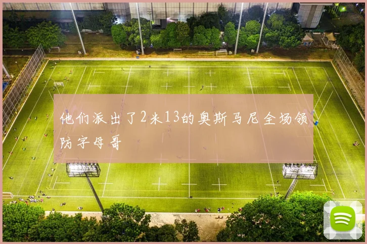 他们派出了2米13的奥斯马尼全场领防字母哥